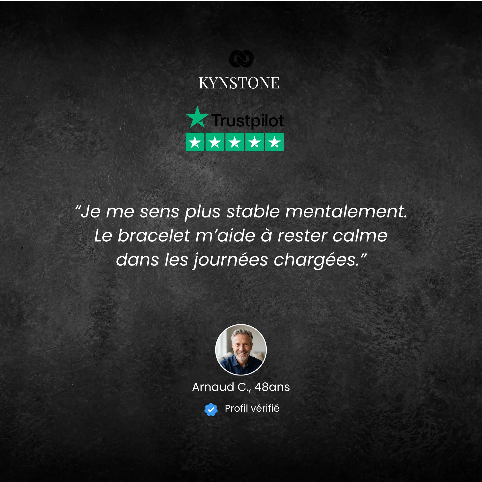 Avis client vérifié sur le bracelet Lapis en hématite naturelle Kynstone